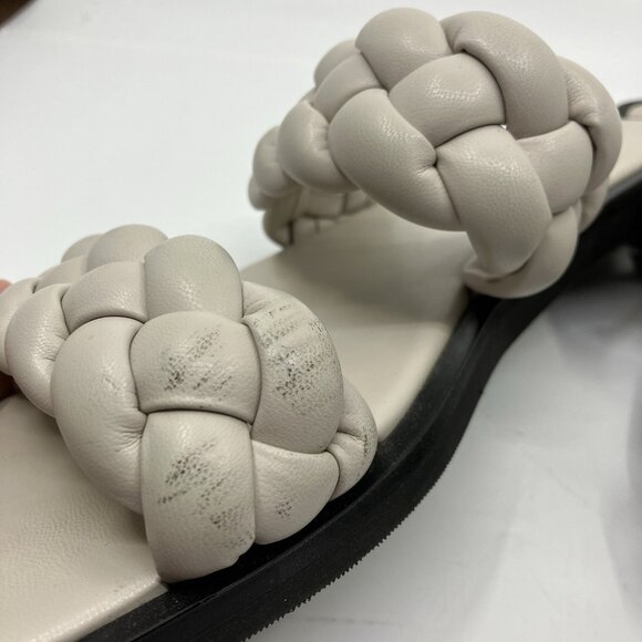 H&M Faux Leather Braided Strap Slip On Sandals Sz 41 - Picture 6 of 9